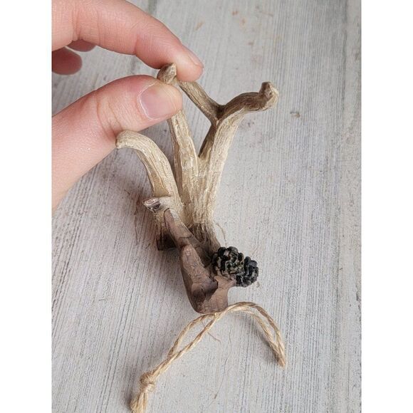 Unique woods deer antler pine cone bug Outdoorsman ornament Xmas - Picture 6 of 6